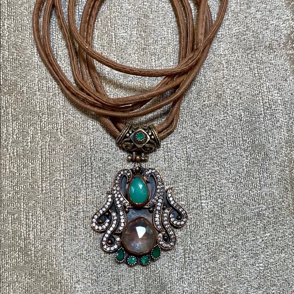 Byzantine Topaz Sliver European Pendant Necklace - Picture 9 of 11